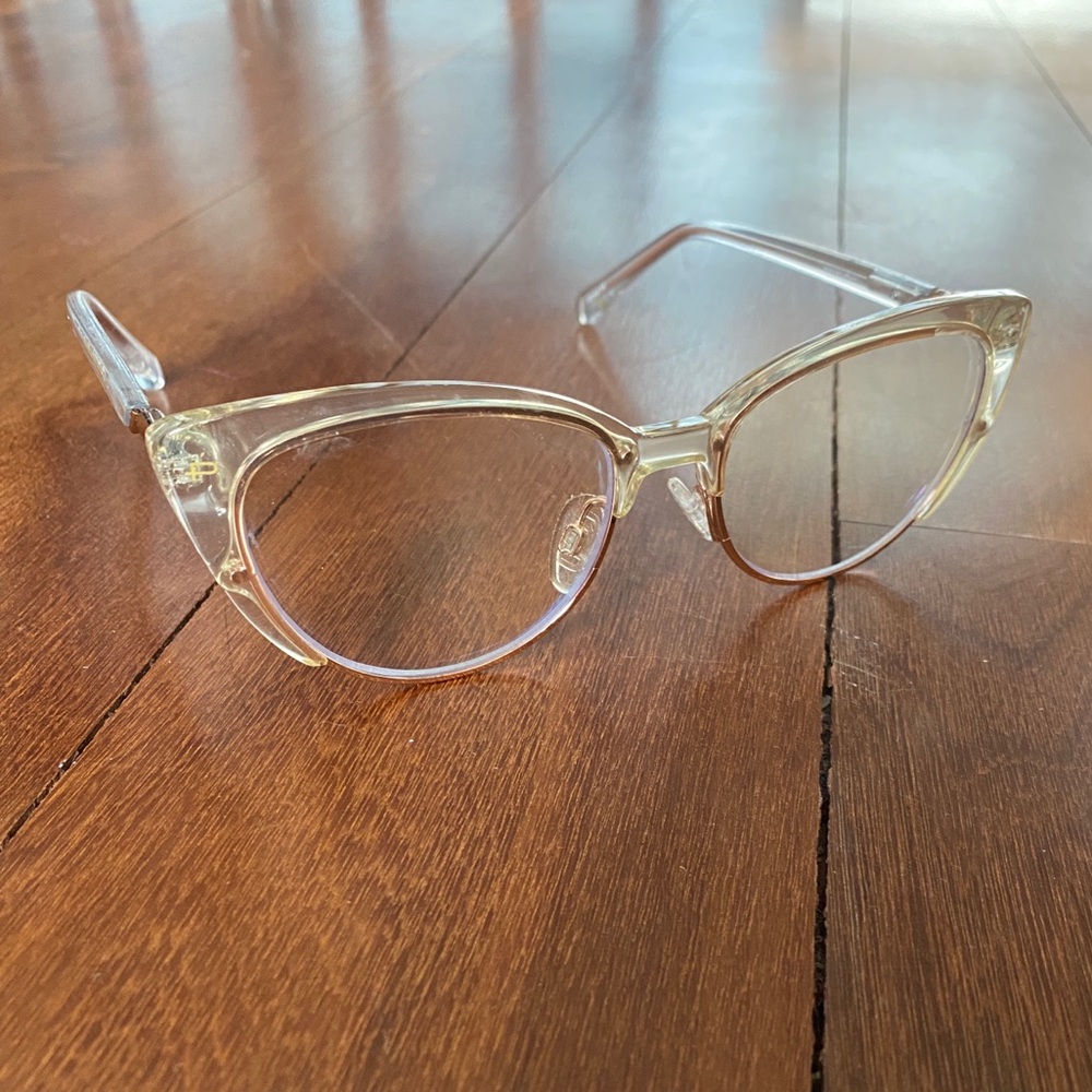 Clear and Gold framed Blue-light Glasses